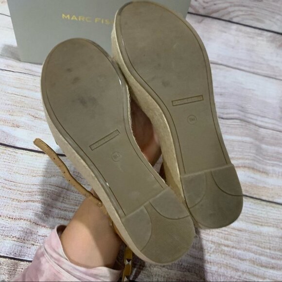 Marc Fisher Light Brown Suede Mf Jazlyn Platforms - Picture 11 of 12